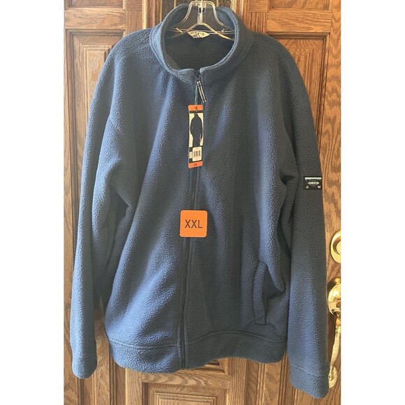 NWT Orvis Men’s Full Zip Heavy Weight Fleece Jacket Blue Size 2X-Large XXL - Picture 1 of 14